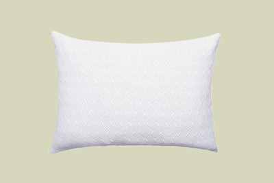 Recovery Pillows Rebalance Series pillow, front view, white air layer jacquard cover with wave pattern